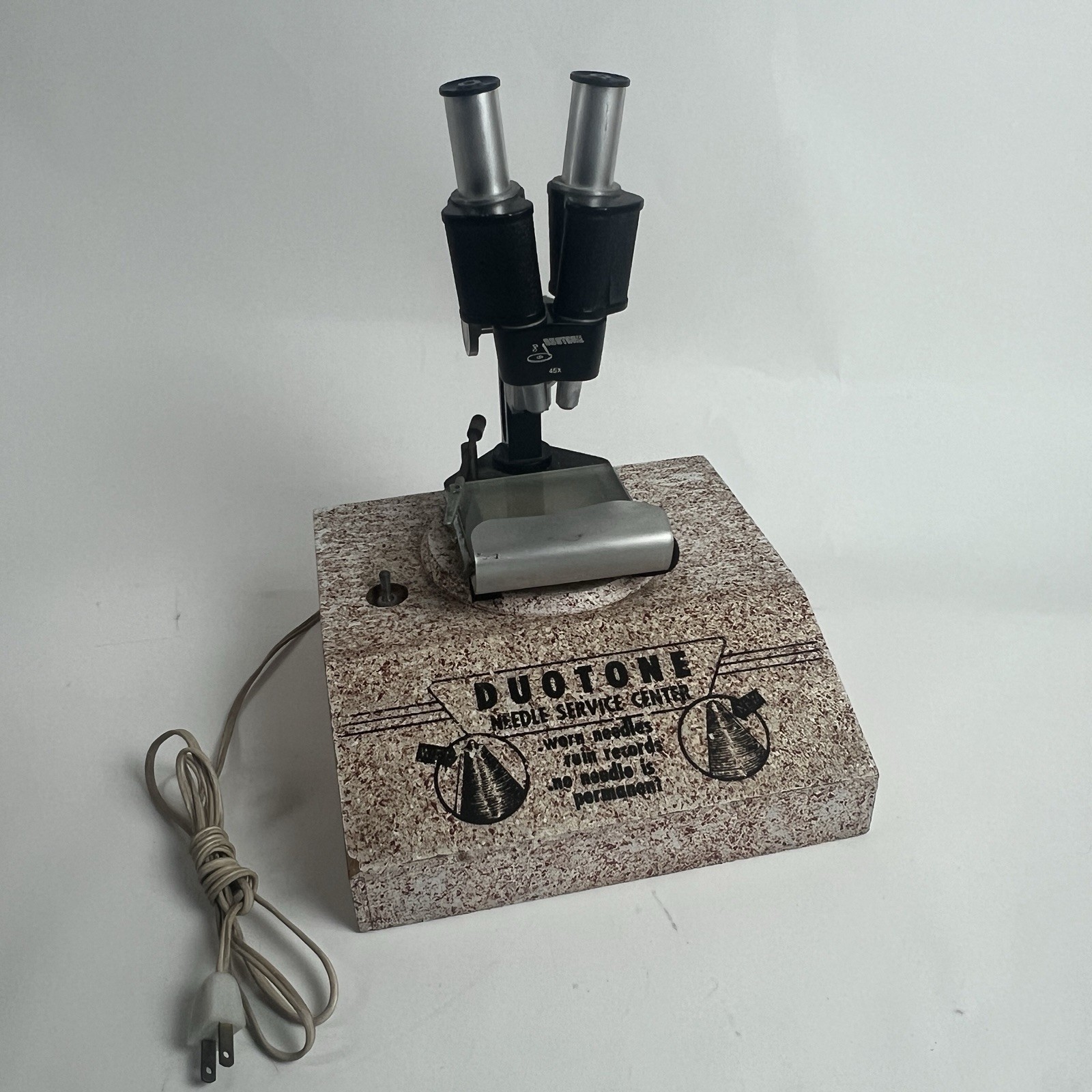 VTG Duotone Needle Service Center Microscope  Illuminated 45x Magnification