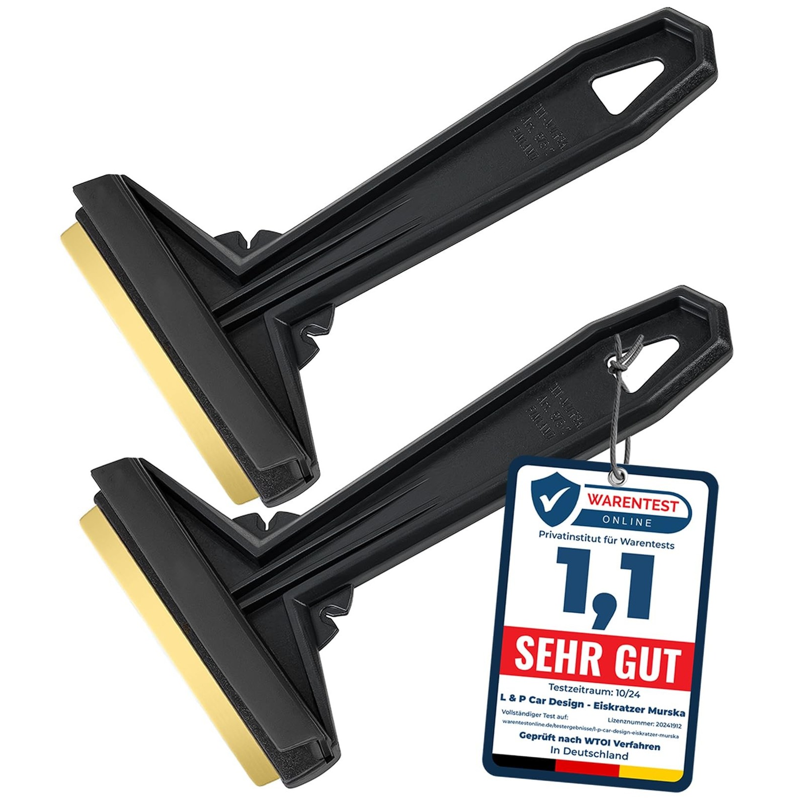 Car Ice Scraper Brass Blade - fast, easy & efficient - [ 2 Pack ] Brass Ice S...