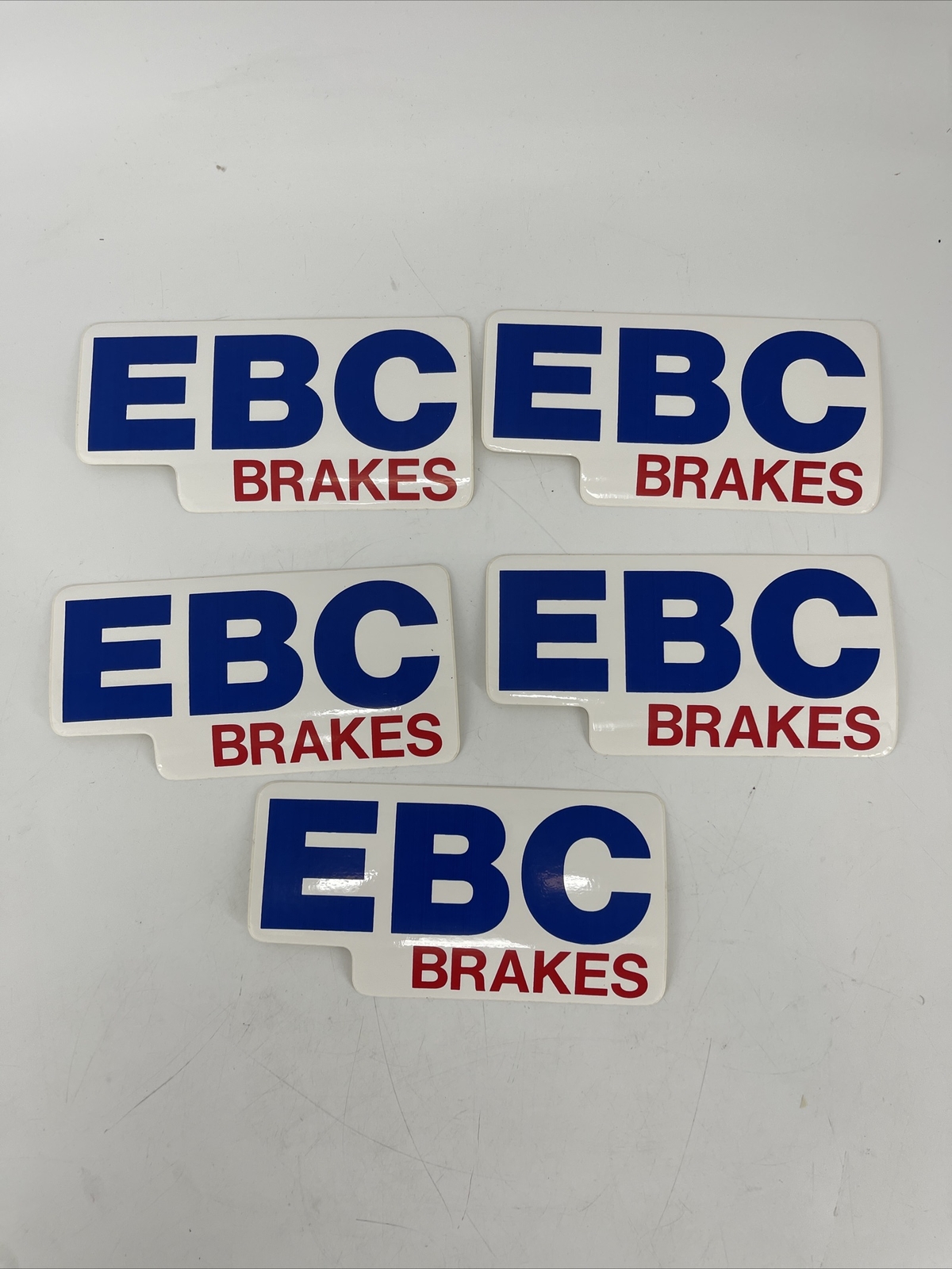LOT OF 5 Stickers EBC Brakes Collectible Tool Box Bumper Sticker 6.5" x 3.25" x5