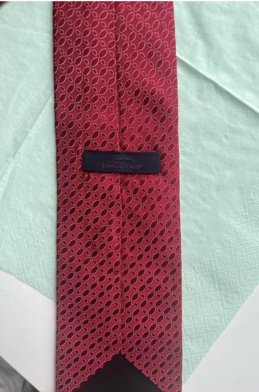Vintage EUC Longchamp Floral  Pattern  Silk Tie Men’s Necktie Made In Italy