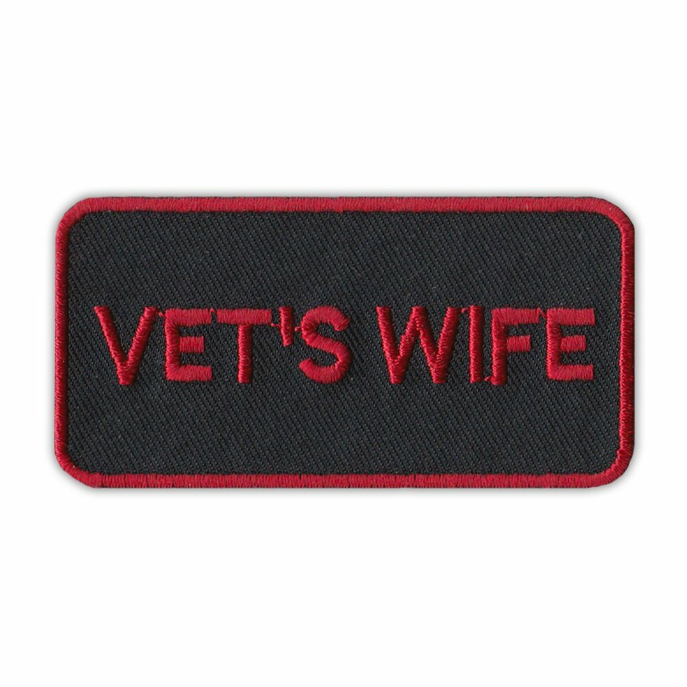 Patch, Embroidered, Vet's Wife, 3" x 1.5"