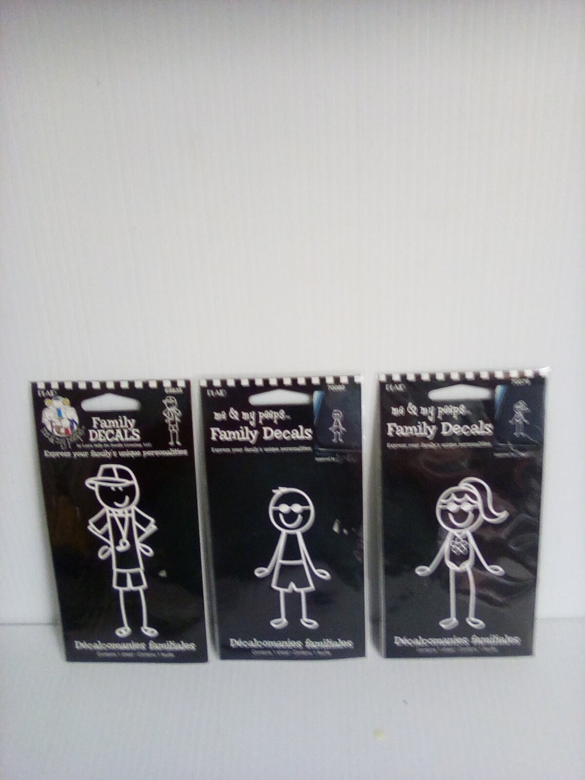 Lot of 3 Me & My Peeps™ Family Auto Decals - Coaching Dad #69835 + Girl + Boy