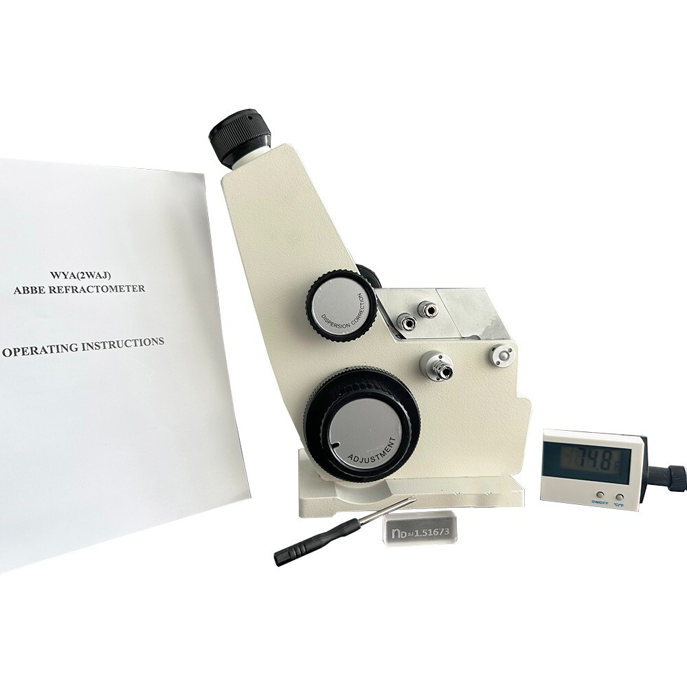 Lab Abbe Monocular Refractometer Brix Tester Analyzer with Digital Thermometer