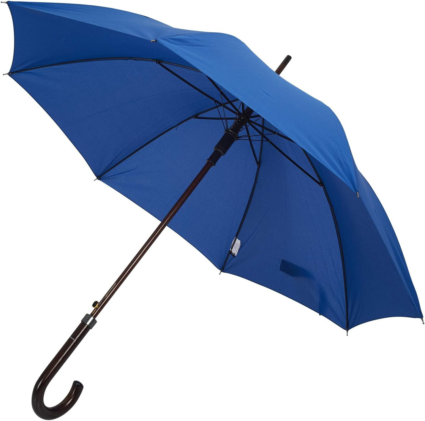 TAHARI® Deluxe Automatic Open Wood Handle & Shaft Umbrella (Royal Blue)