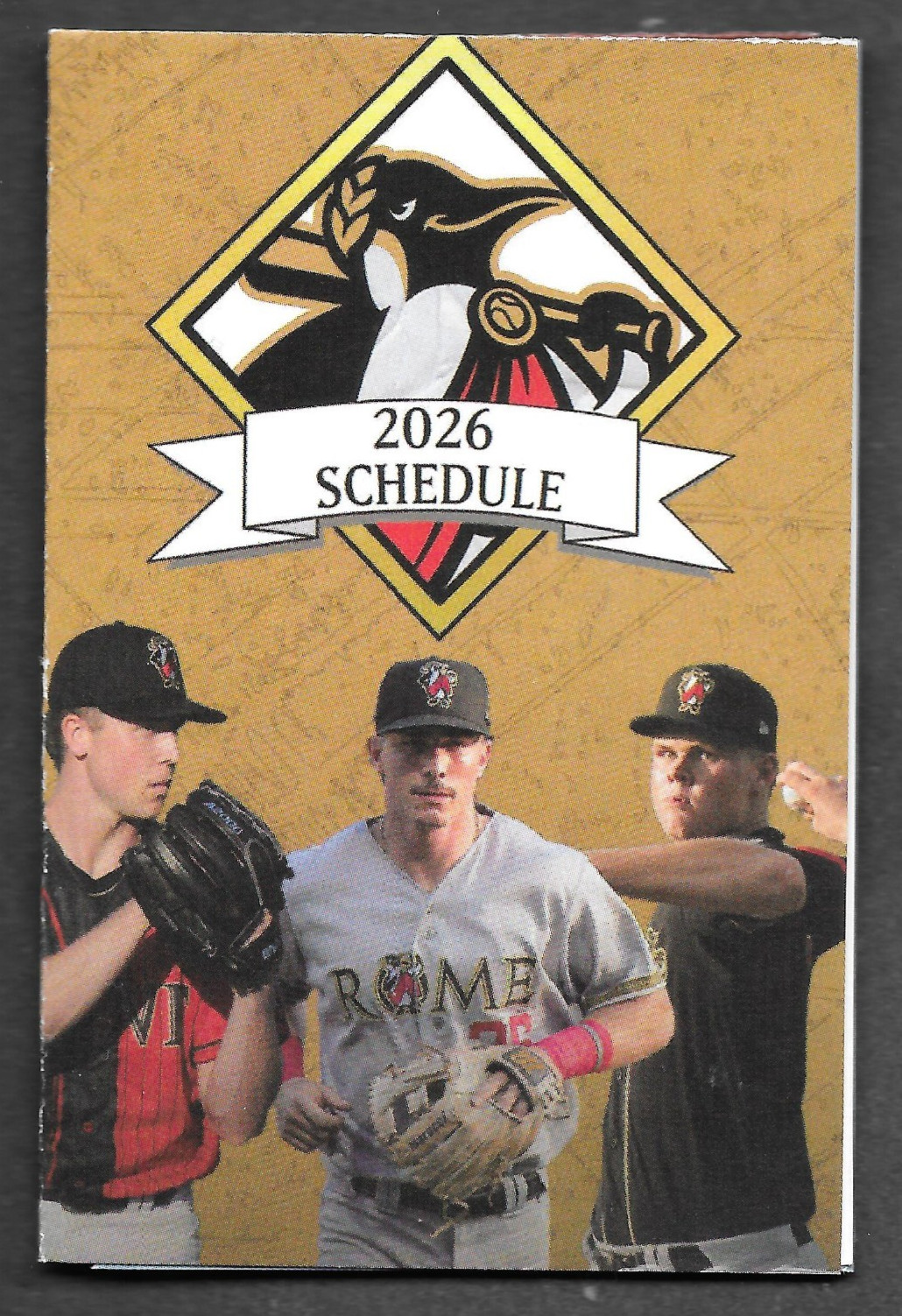 2026 Rome Emperors Baseball Pocket Schedule (South Atlantic League)