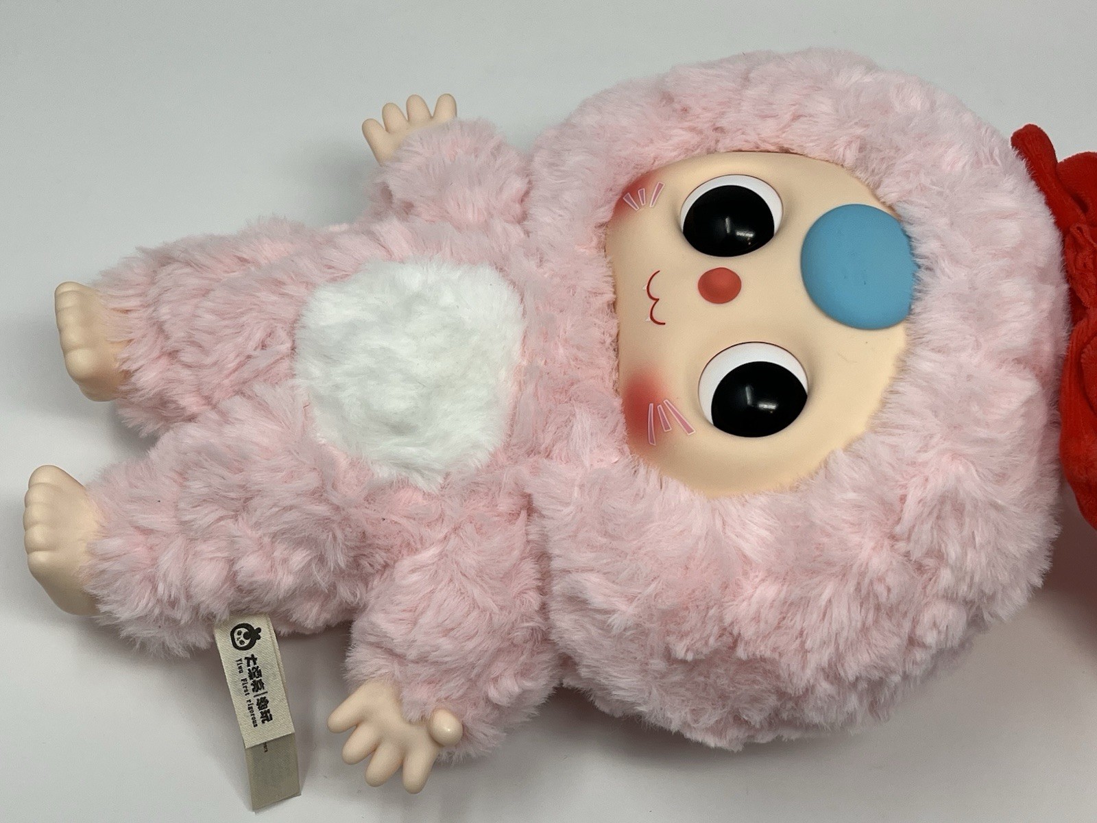BB3 Baby Three 400% Big Baby Plush Doll Pink Bunny Red Bow Boba Eyes Rare No Box