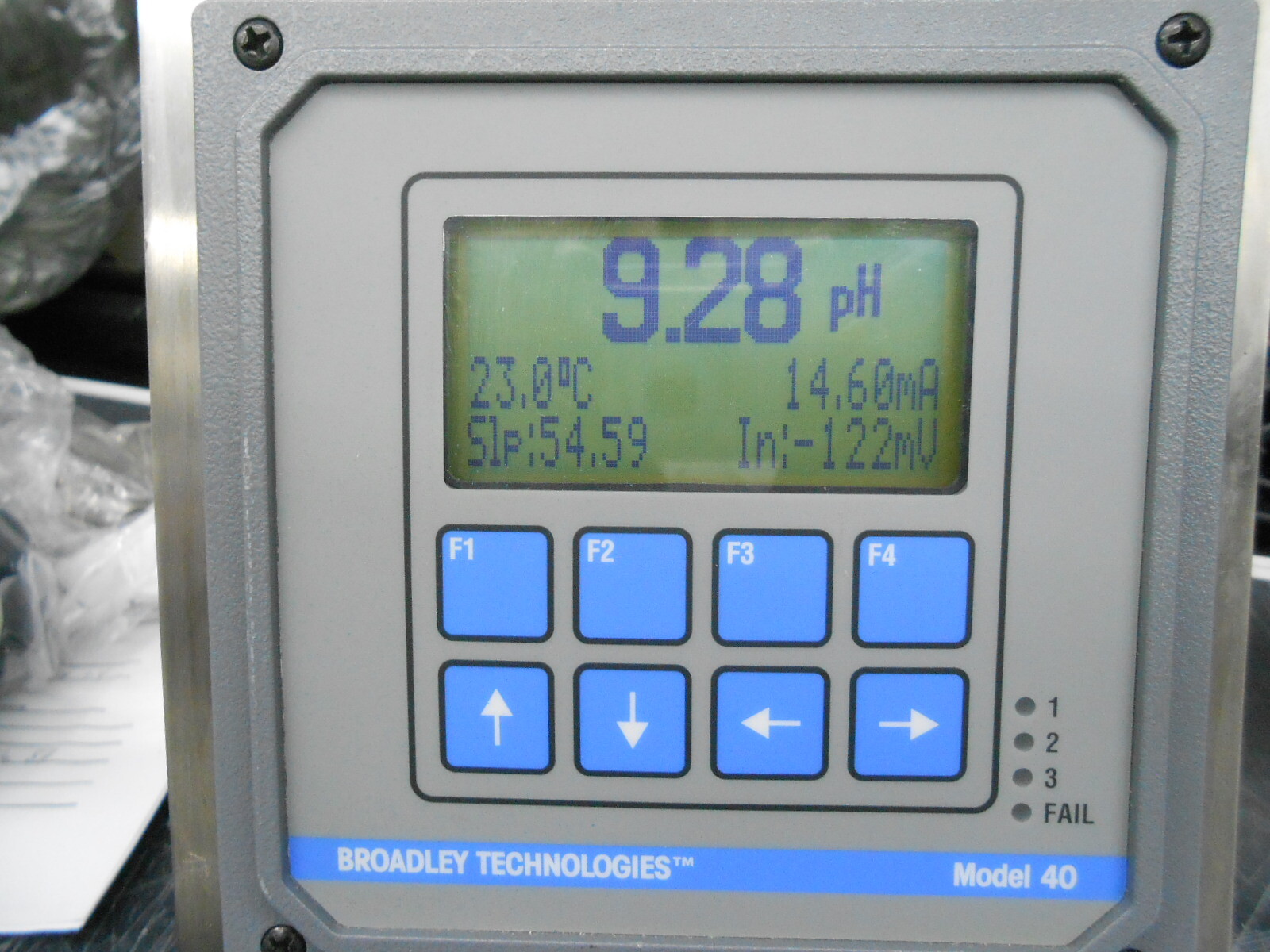 ROSEMOUNT 54EPHBT-01-09 BROADLEY TECHNOLOGIES MODEL 40 pH/ORP ANALYZER/CONTROL