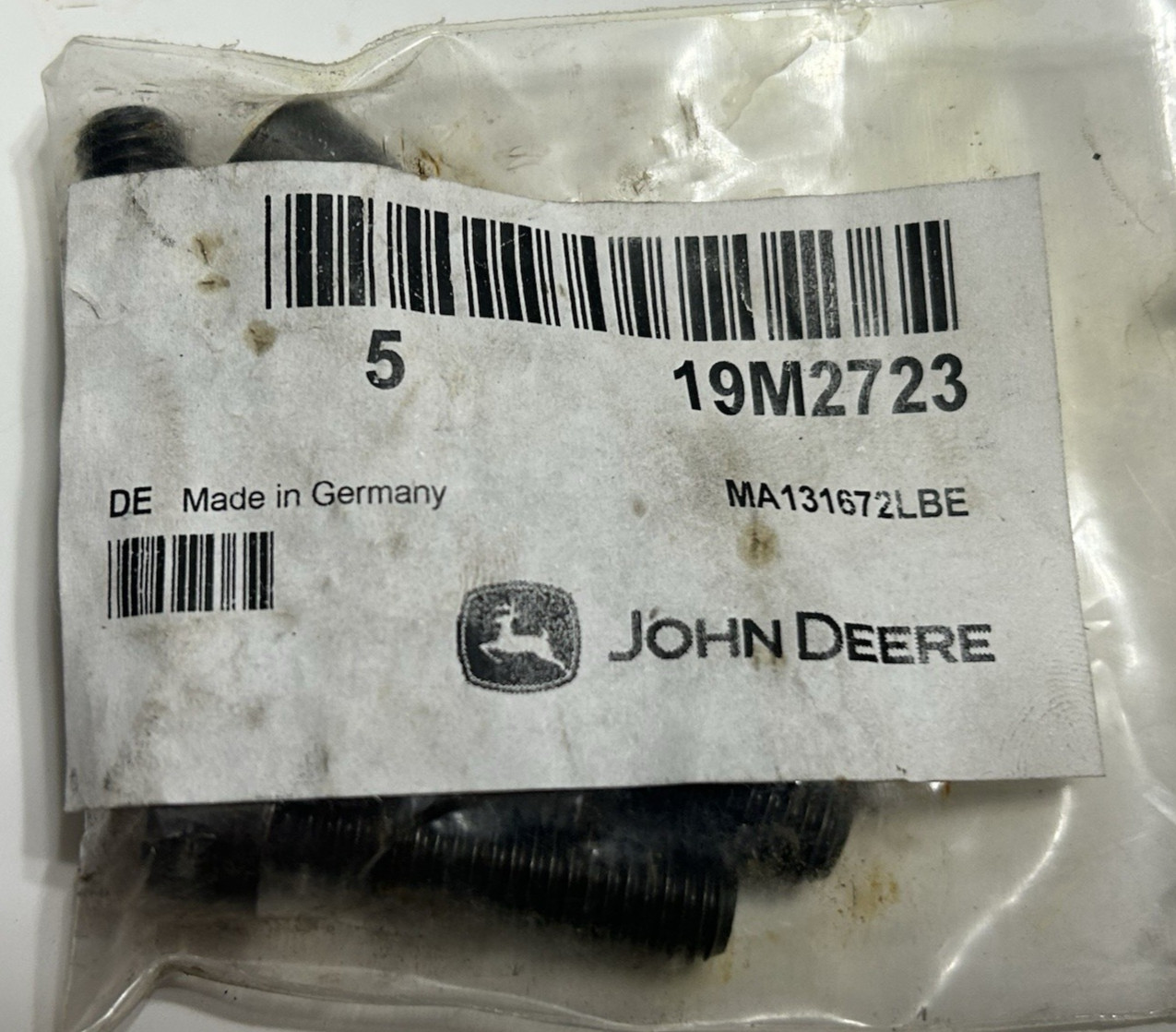 5-pack Genuine John Deere 19M2723 Screw New OEM Free Shipping