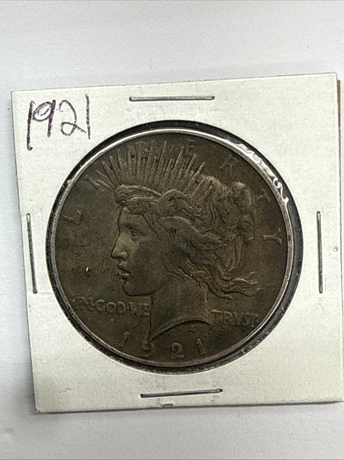 1921 High Relief Peace Silver Dollar AU