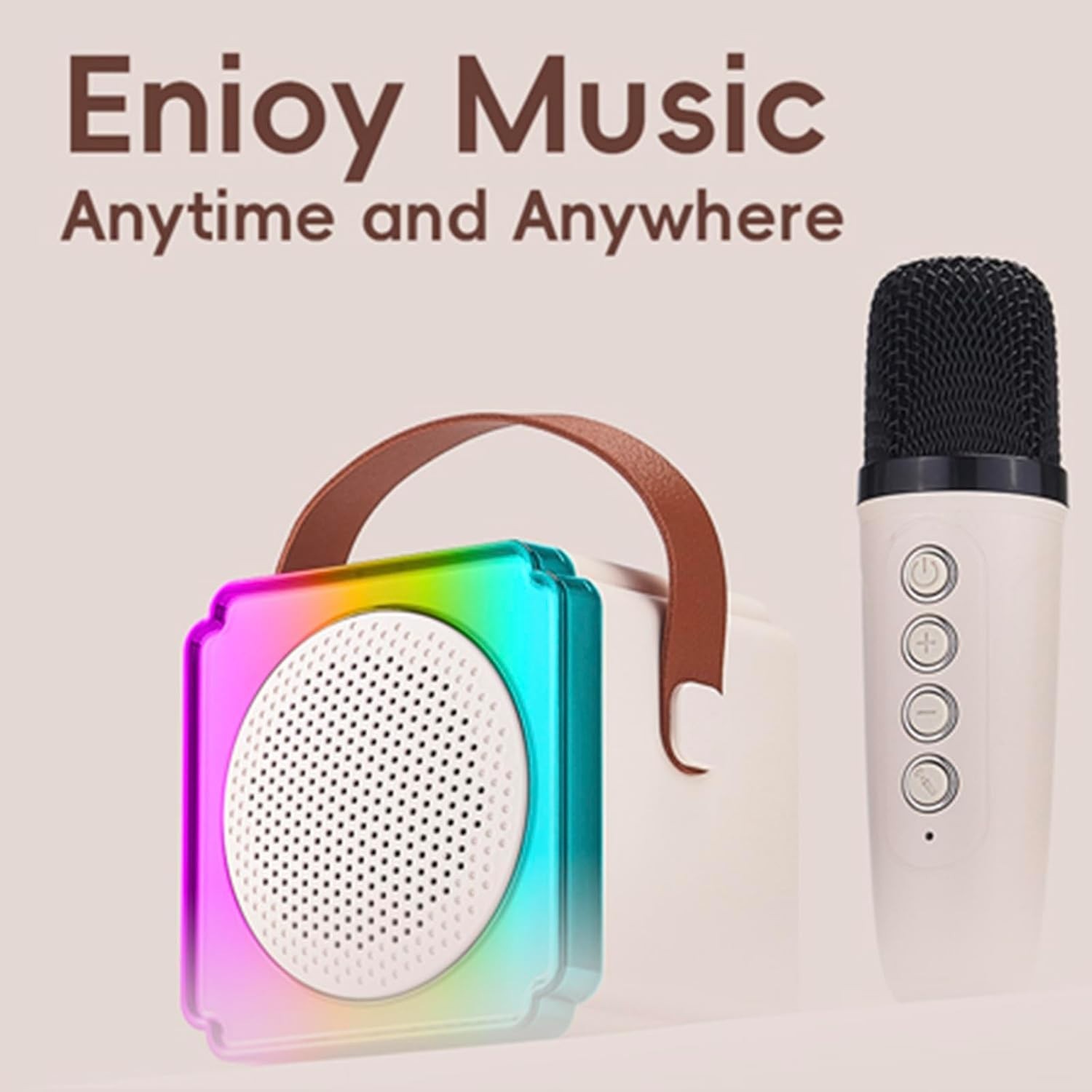 Lightweight Bluetooth Karaoke Machine with Fun Voice Effects - For All Ages