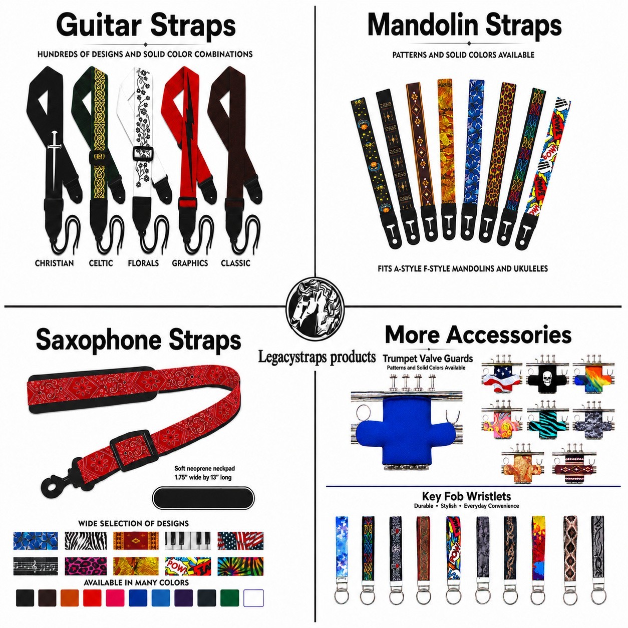 Legacystraps 1" Mandolin Strap Ukulele Strap *CLOSEOUT* Digital Camo