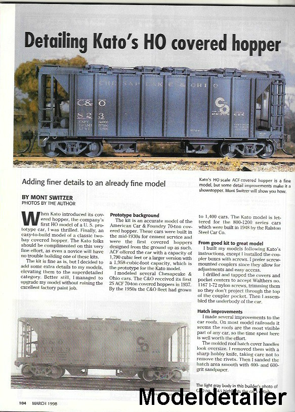 Model Railroader Mar.1998 Tehachapi Pass Donner Pass SP Southern Pacific Hopper