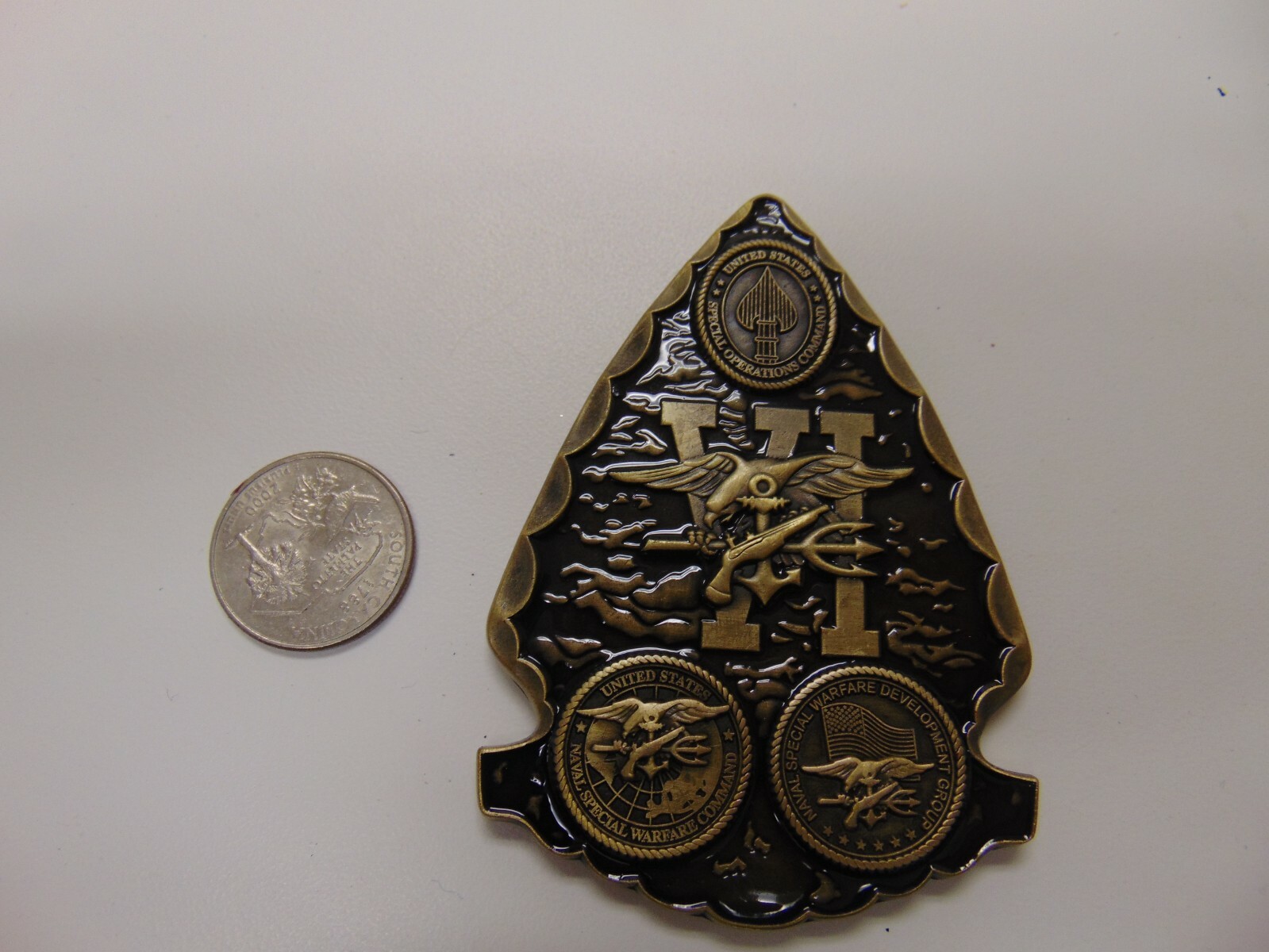 CHALLENGE COIN US NAVY SEAL TEAM SIX SPECIAL OPERATIONS COMMAND THE TRIBE HUGE