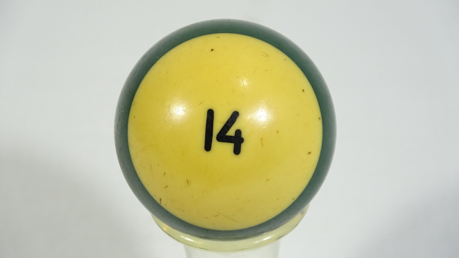 Vintage Green Striped Pool 14 Ball -  2 3/8" - 160g