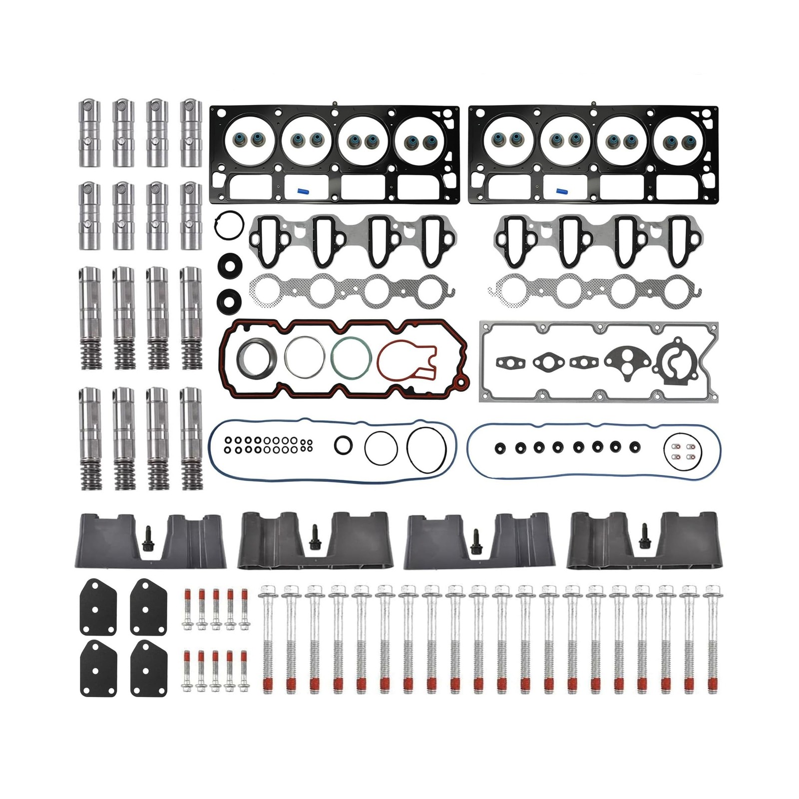 5.3 AFM DOD Lifters Kit Cylinder Head Gasket Set Fit for GM Envoy Silverado 1...