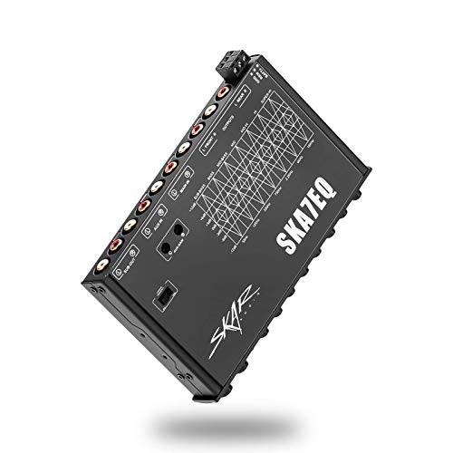 7-Band Car Audio Graphic Equalizer - 1/2 DIN Pre-Amp, Aux Input, High Voltage RC