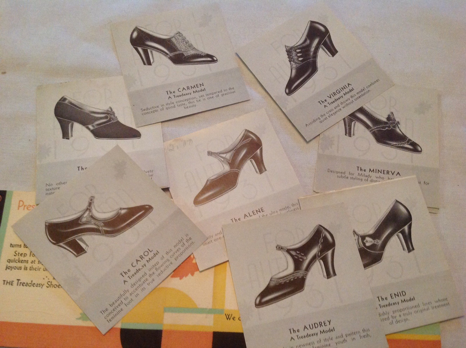 1931 Treadeasy Shoe Sales Pamphlet With Shoe Styles, Peacock Bootery Pottsville.