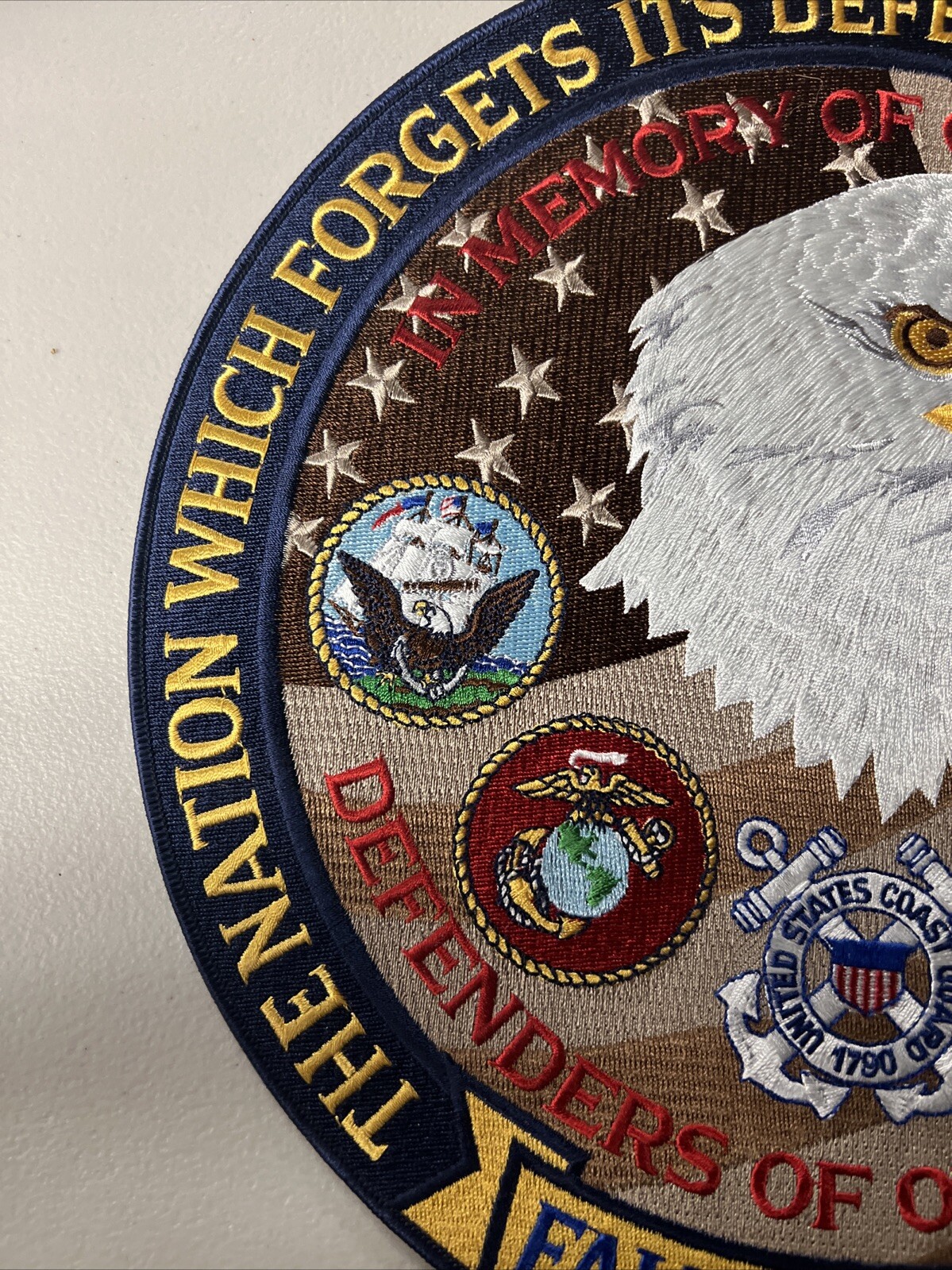 Fallen Heroes In Memory of Our Troops 12” Patch All Five Services