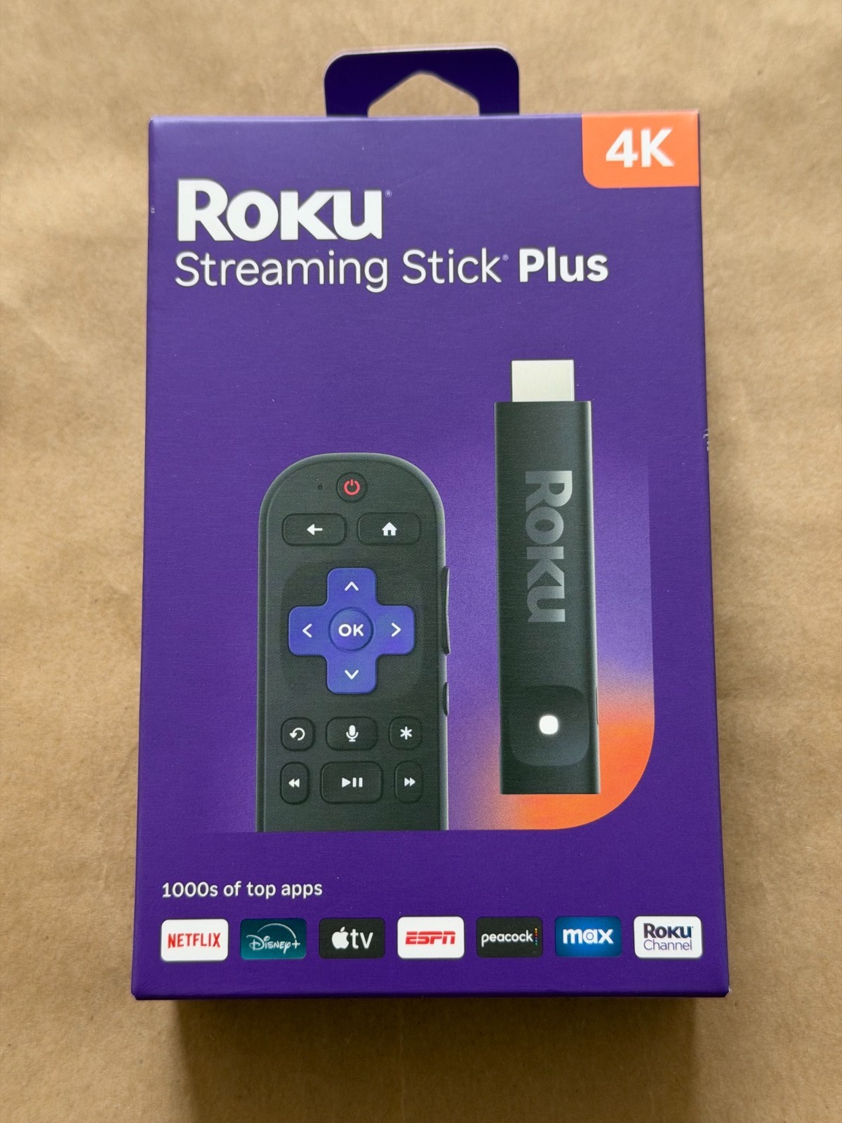 NEW ROKU STREAMING STICK PLUS 4K MPN: 3830R COLOR: BLACK FAST FREE SHIPPING