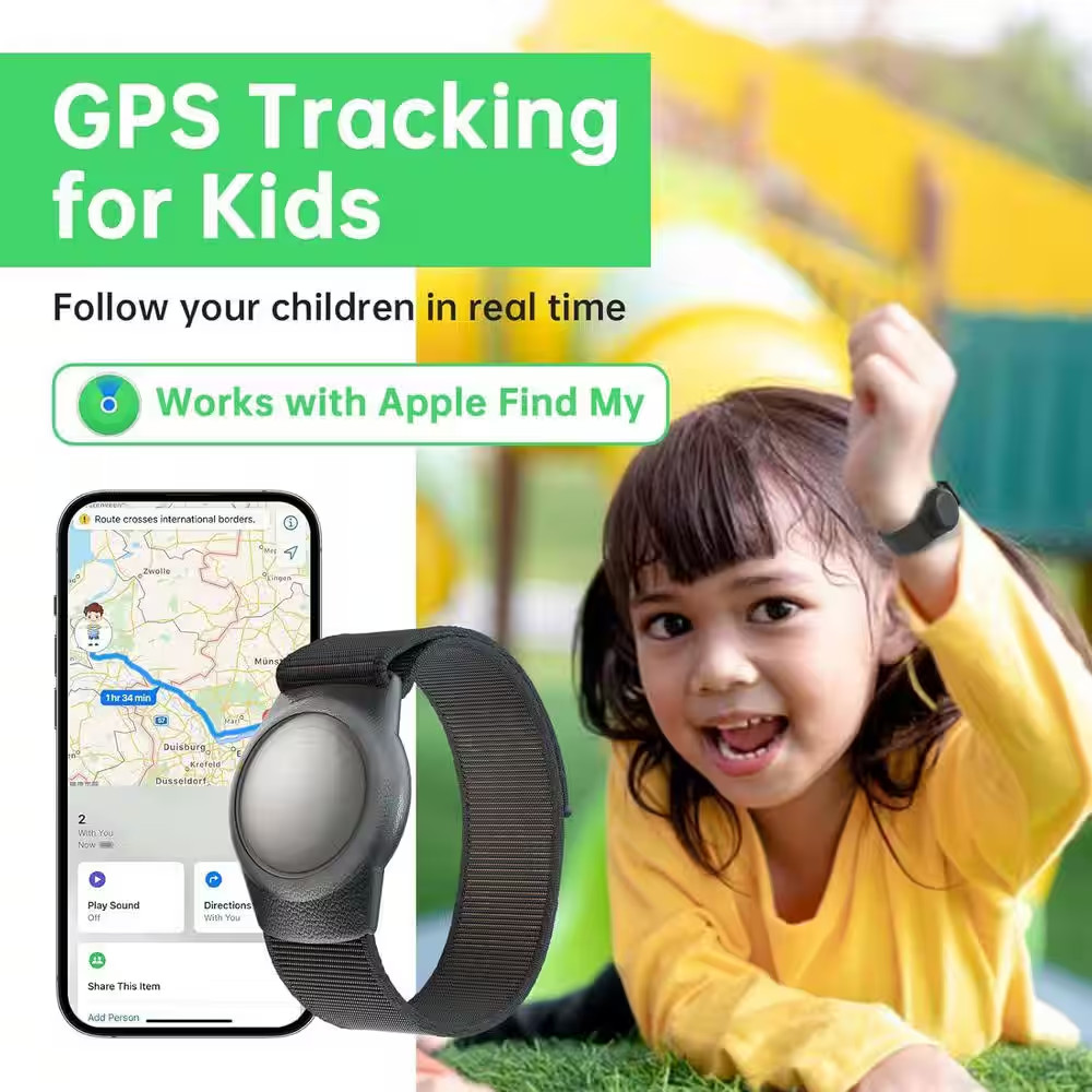Waterproof GPS Tracker for Kids, Teens, Special Needs, and Elderly with Long Bat