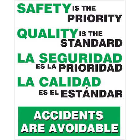 Accuform Sp124517l Safety Scoreboard, 22 In H X, 17 In W, Plastic