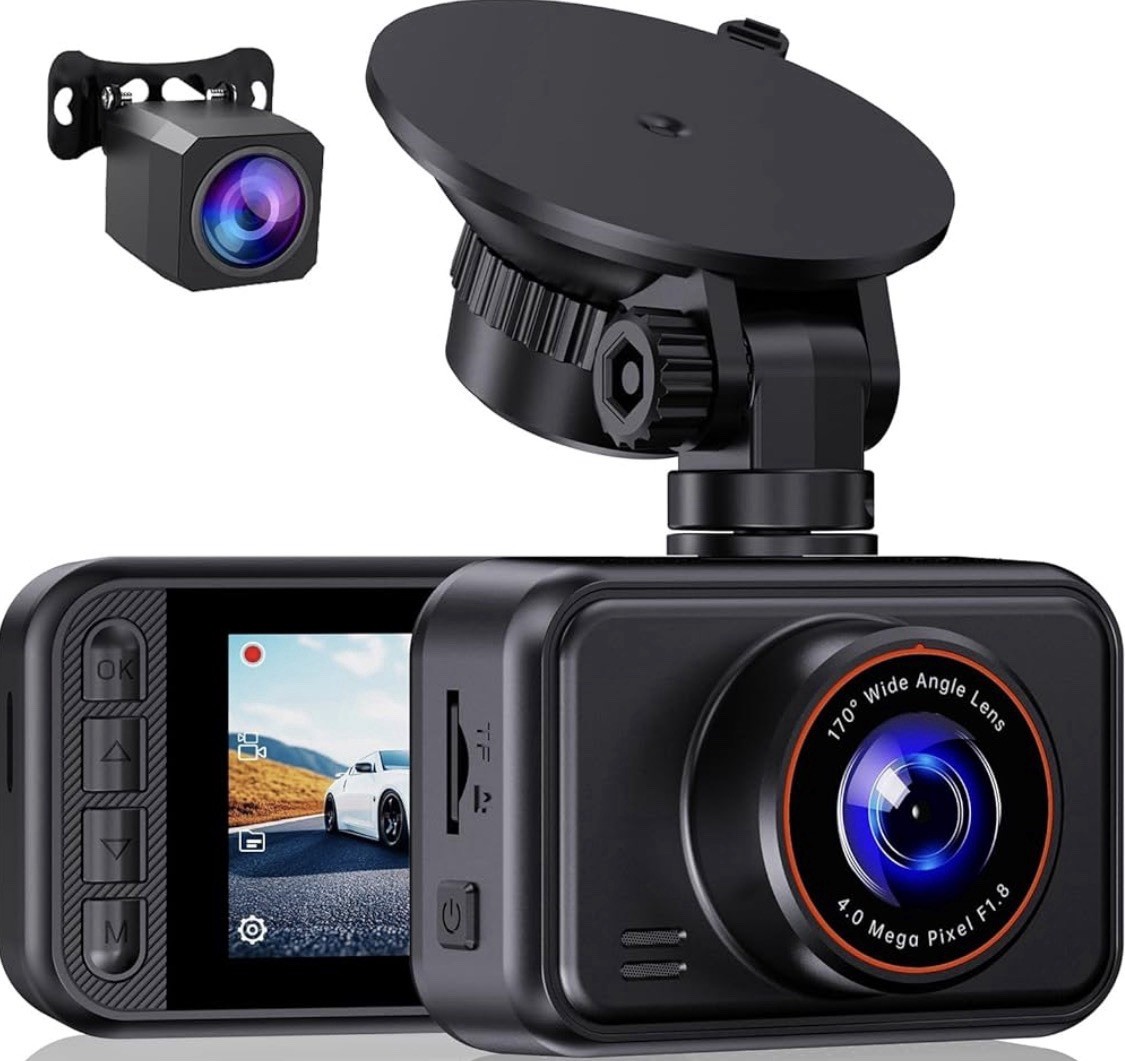 E-YEEGER Dash Cam Front and Rear, 2.5K Dual Dash Camera for Cars