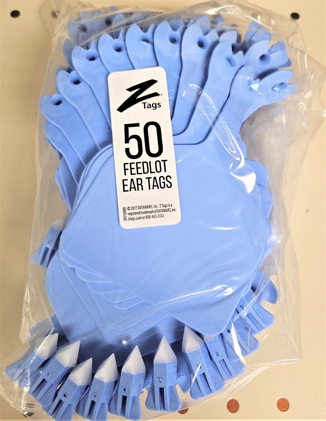 Z Feedlot Ear Tags for Cattle ID BLUE 200ct---4 pkg of 50ct