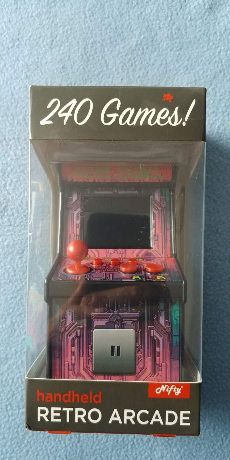 NIFTY HANDHELD RETRO MINI ARCADE VINTAGE SYSTEM 240 VIDEO GAMES 70253NTKL-001