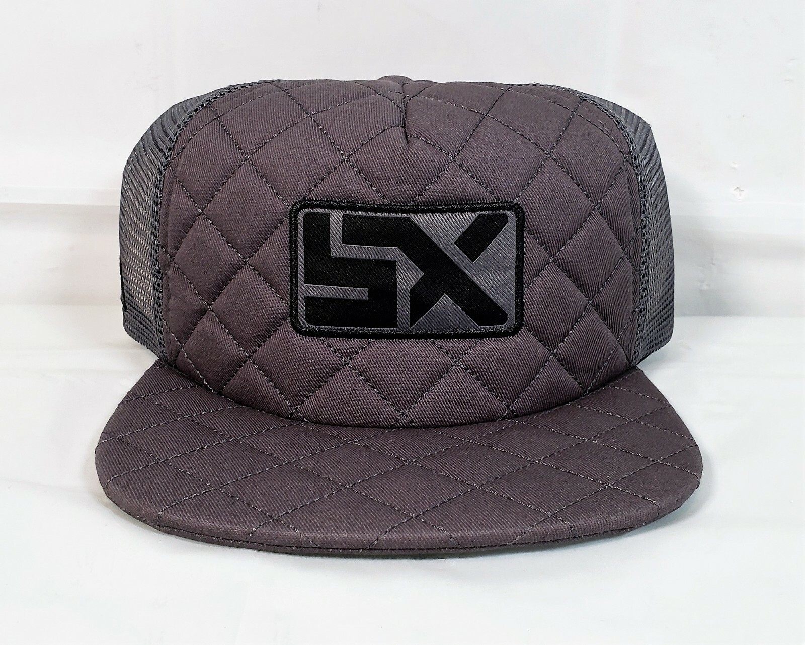 SX SUPERCROSS Rockwell Snapback Quilted Trucker Hat Grey New "SX"