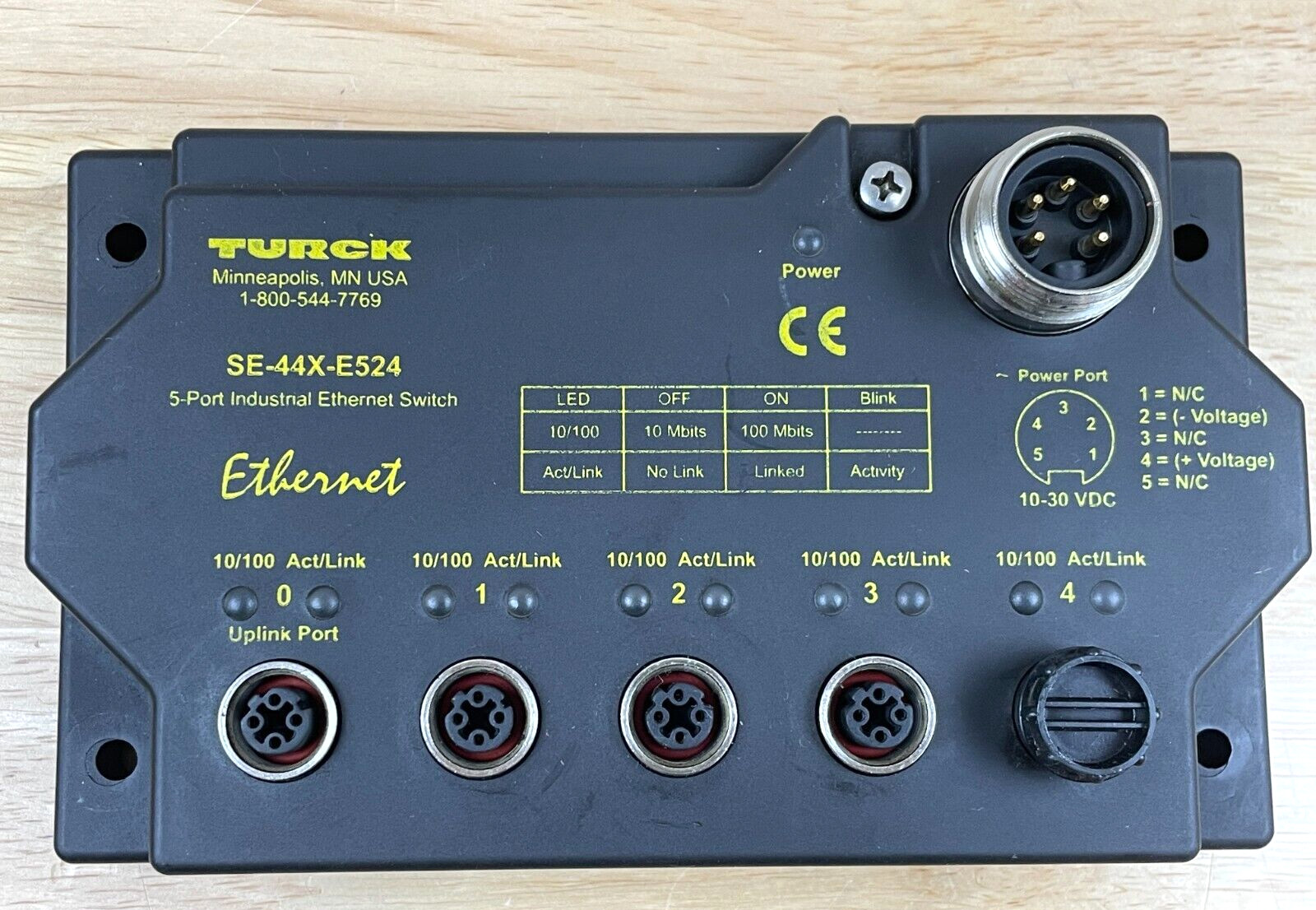 Turck SE-44X-E524 5-Port Industrial Ethernet Switch