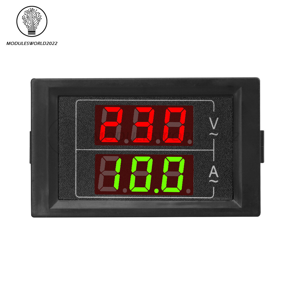 AC60-500V 100A Dual Display Voltage Current Meter Voltmeter Ammeter Single Phase