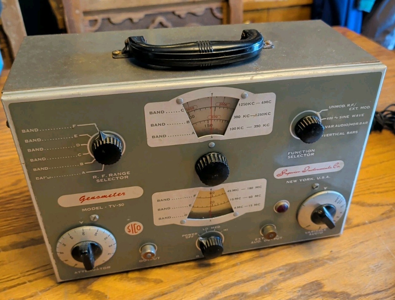 SUPERIOR INSTRUMENT CO GENOMETER MODEL TV-50 SICO TESTING ELECTRICAL EQUIPMENT