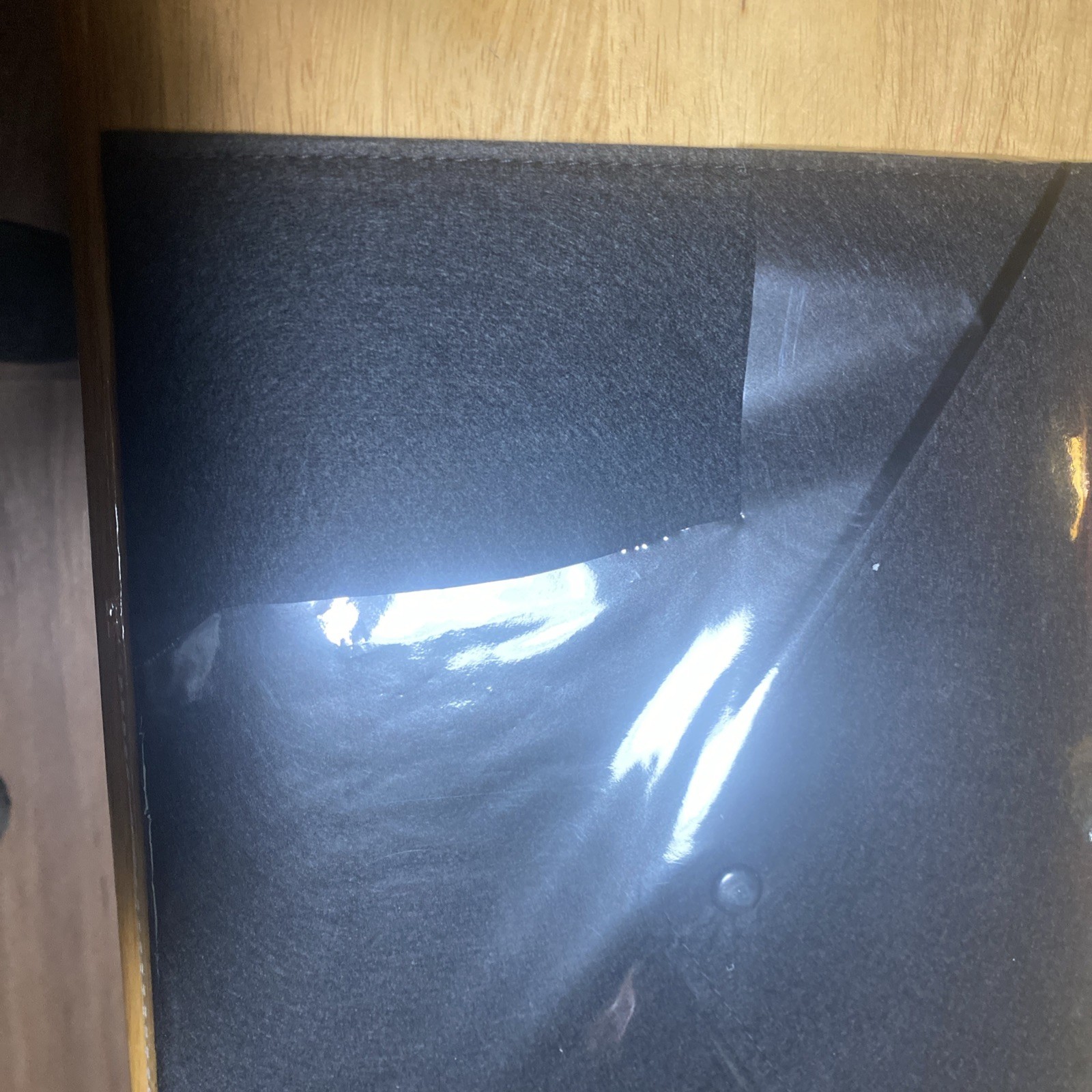 2Pcs Felt File Folders, Folder File Document with Button(Dark Brown/Black)
