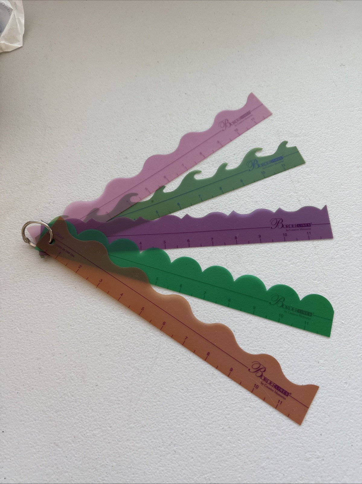 Lot 5 Creative Memories Borderlines Deja Views C-Thru Rulers Borders Templates-Q