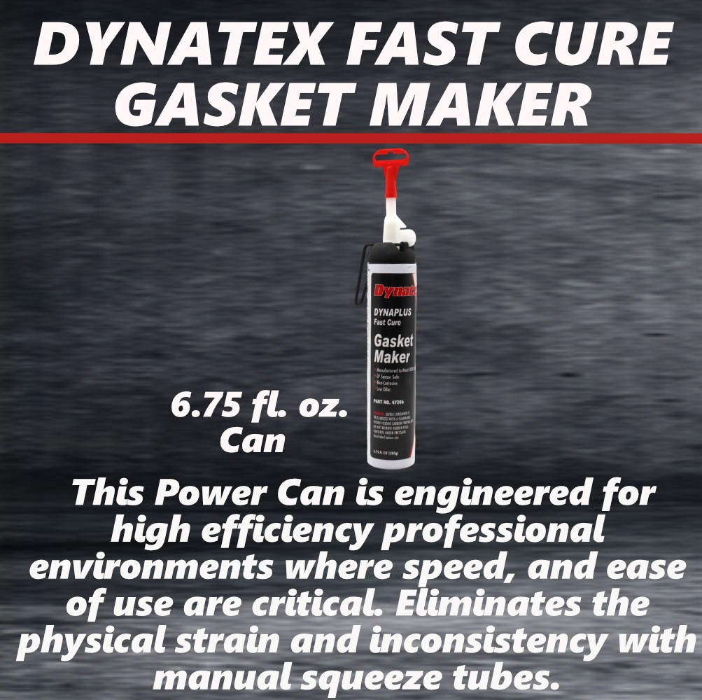 Dynatex DynaPlus Fast Cure Gasket Maker 6.75oz Sensor Safe & Low Odor (2-Pack)
