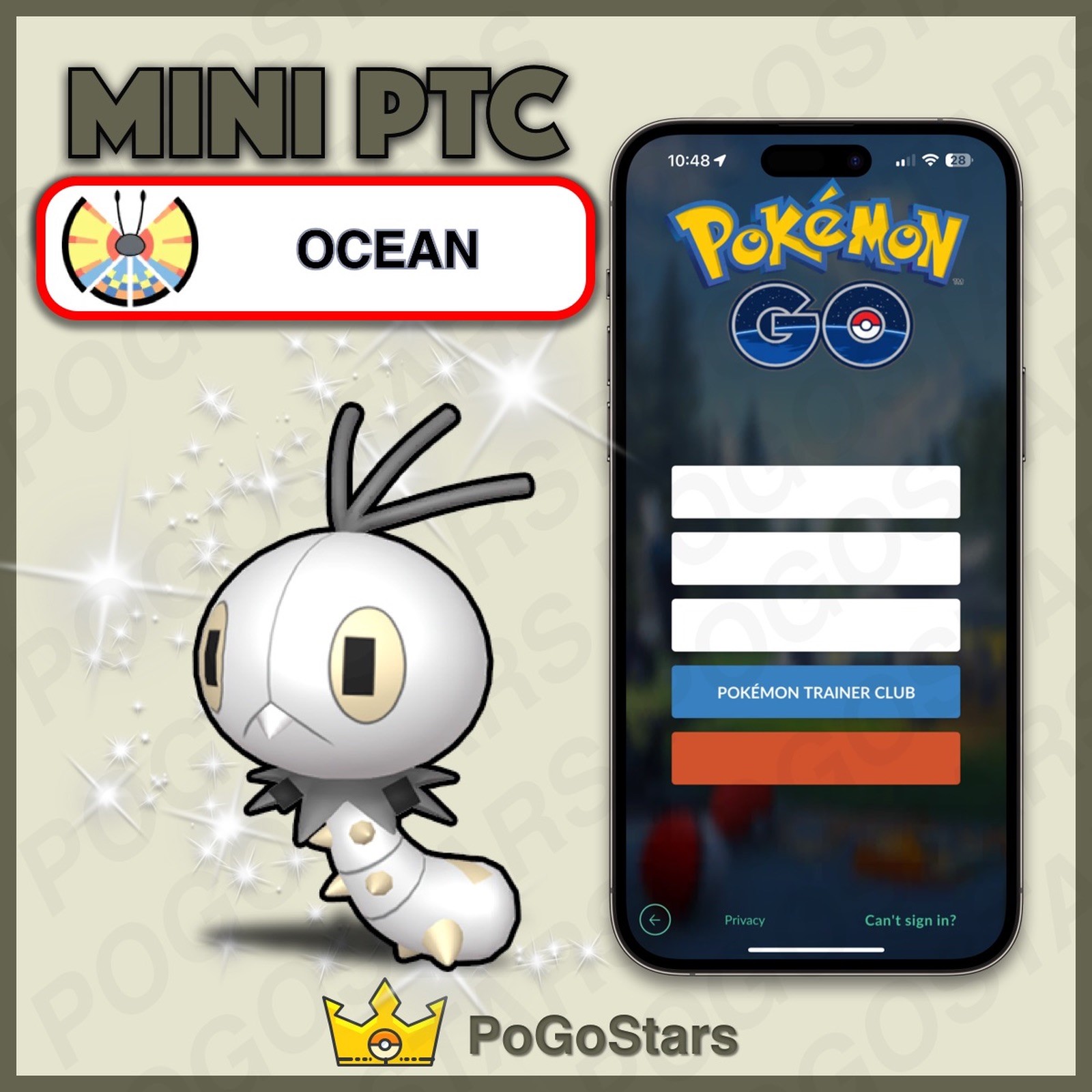 Pokémon PTC GO - Shiny Scatterbug Ocean - 80K Stardust✨Read Description✨