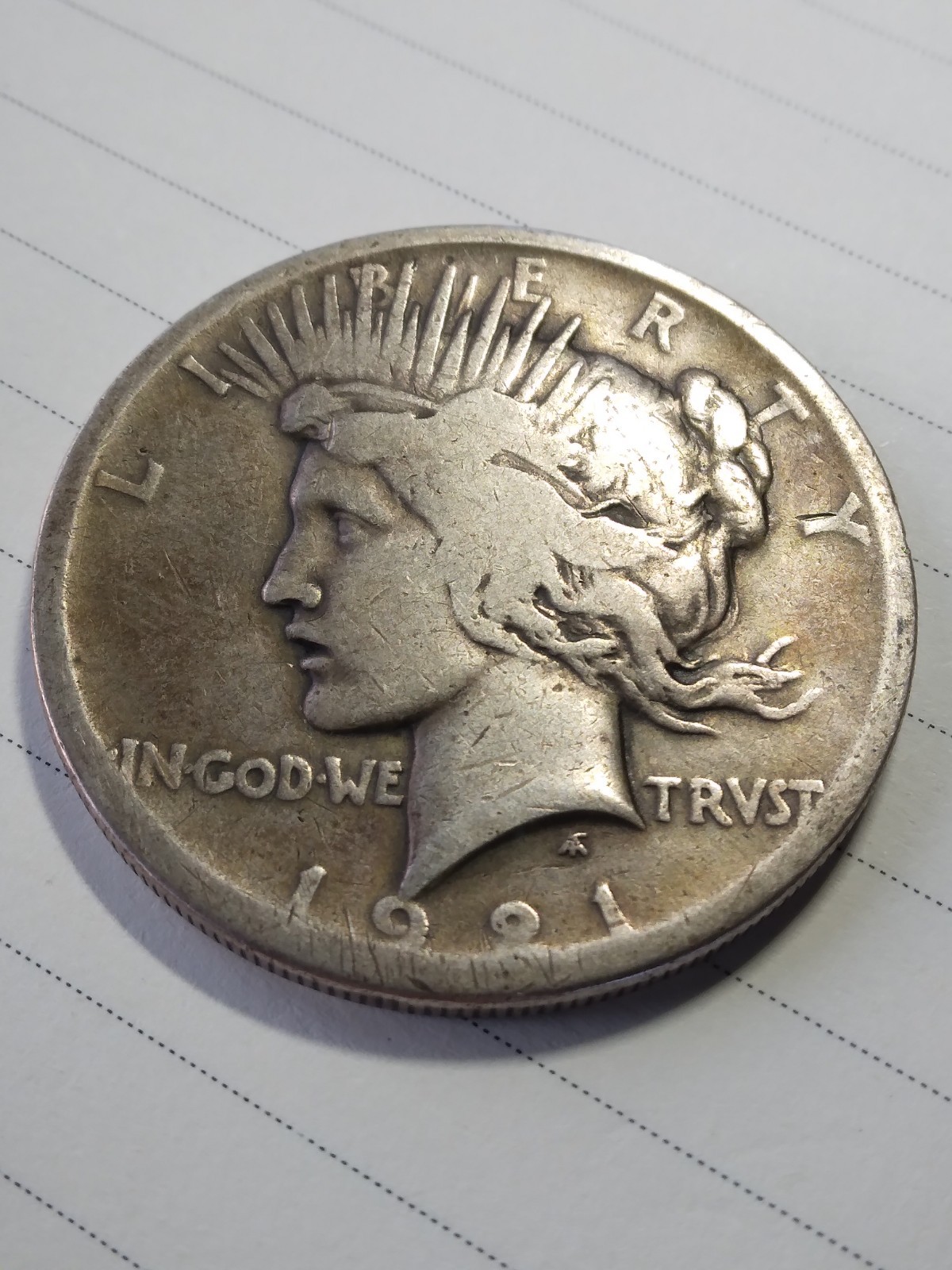 1921 peace dollar high relief
