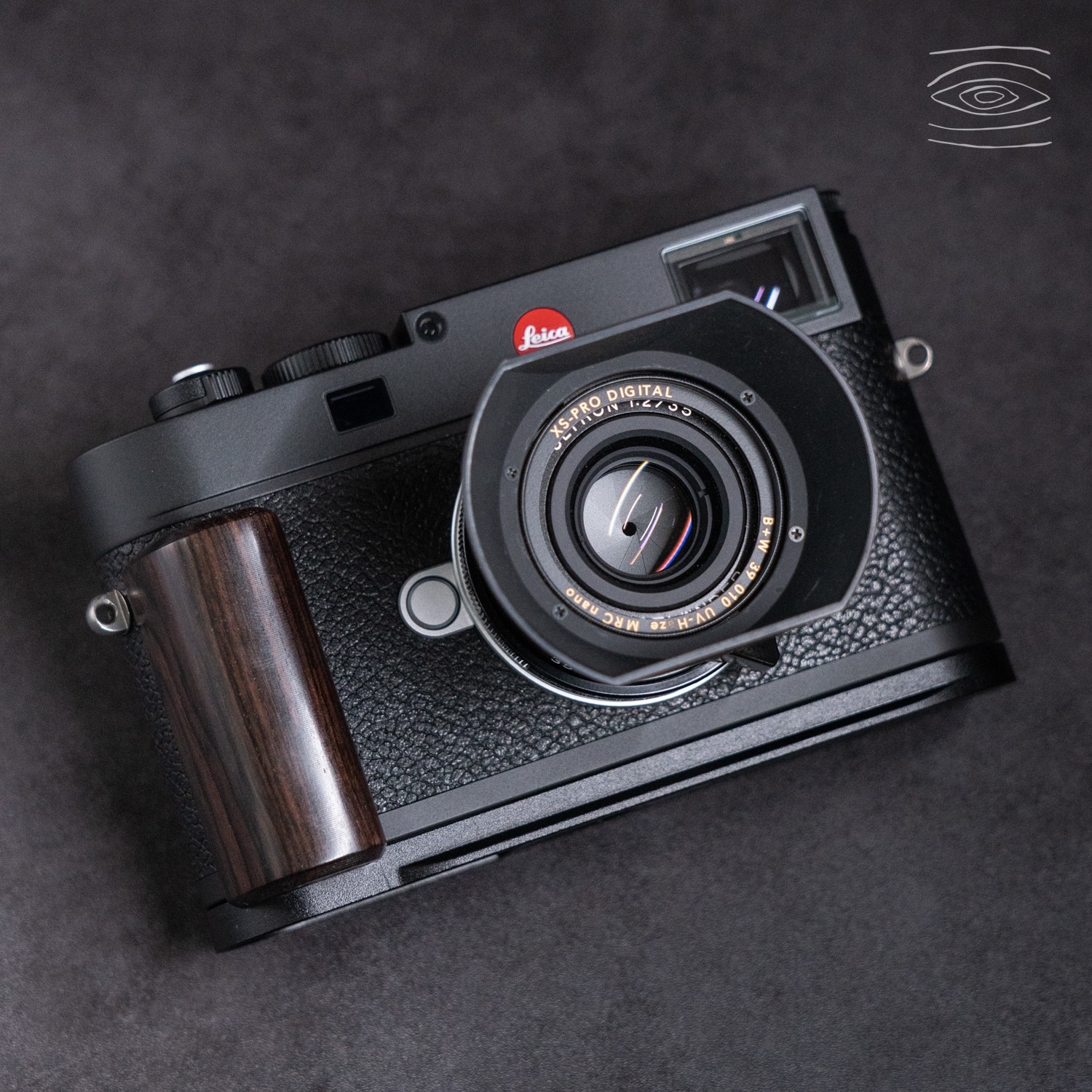 Camera Grip Wooden Handle with Arca-Swiss Quick Release Plate for Leica M-EV1