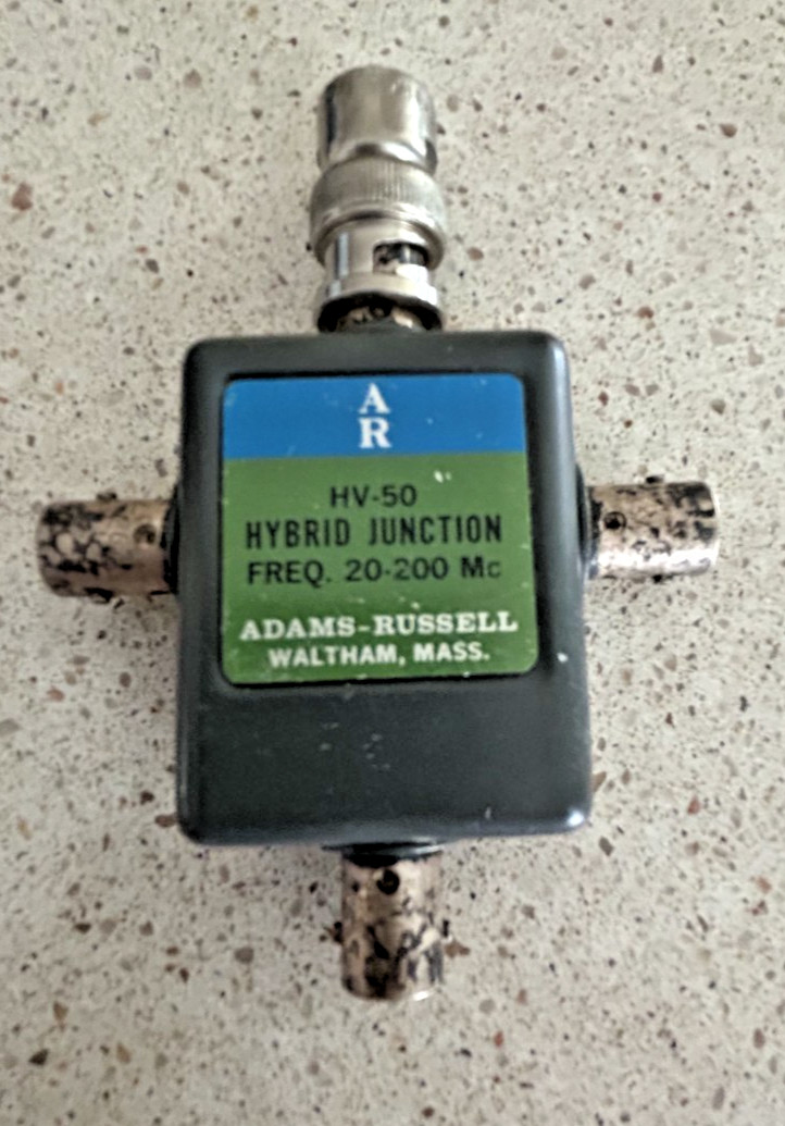 Adams-Russel HV-50 Hybrid Junction Freq. 20-200MHz  w Termination BNC