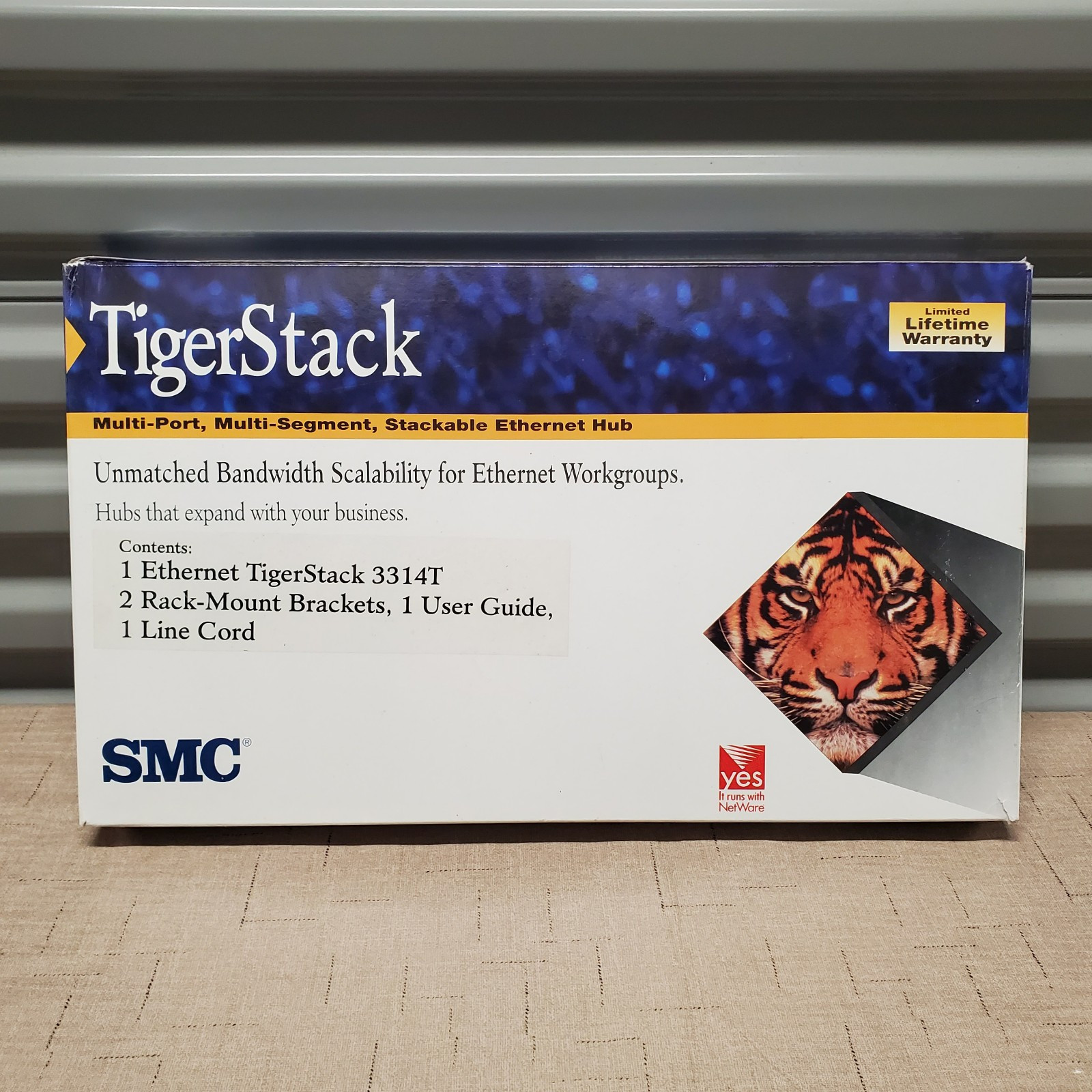VTG Y2K SMC TigerStack 3314T 14-Port  Ethernet Hub Stackable SMC3314T - OPEN BOX