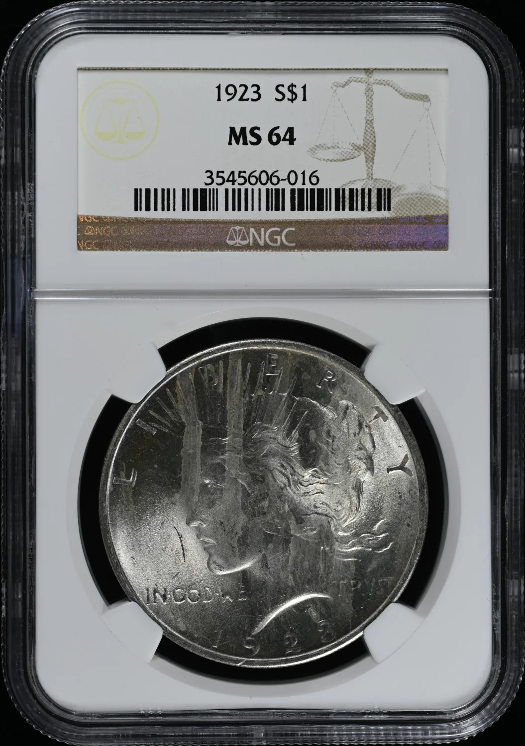 1923 Peace Silver Dollar NGC MS-64