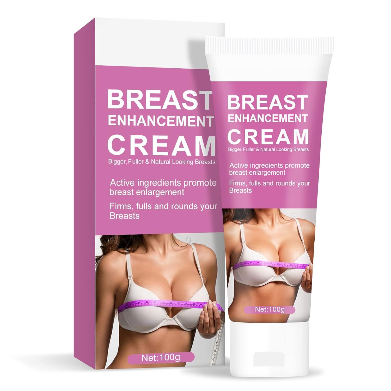 Breast Enhāncement Cream 100g Enlargement Cream for Lift Firmness Fuller Breasts