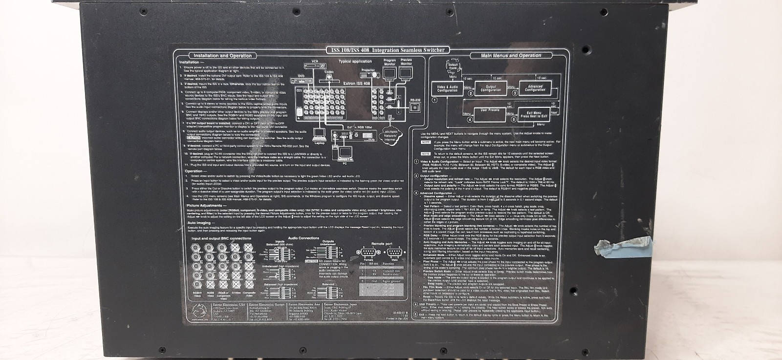 Extron ISS 408 Integration Seamless Switcher 8-Input 60-423-01