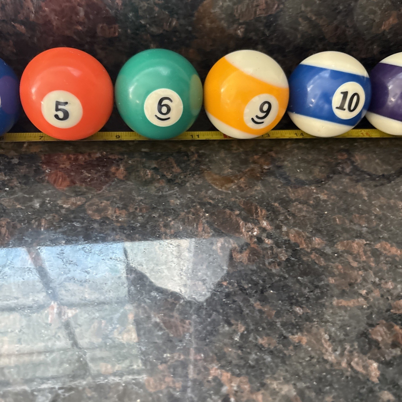 Lot Of 10 Vintage Billiard Pool Table Balls Mixed Lot -Incomplete Set- 2” Balls