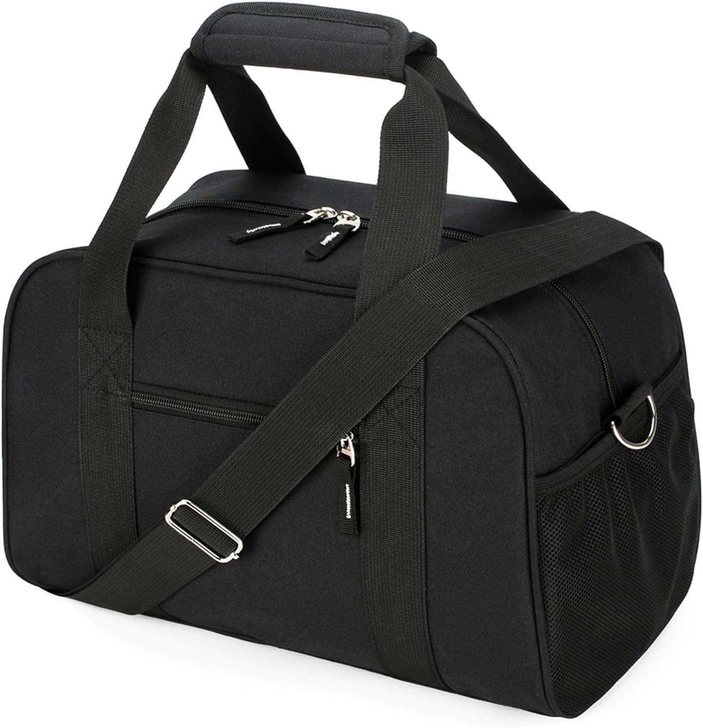 14" Small Gym Bag Mini Duffle Travel Sports Bag Lightweight Carry-On Black