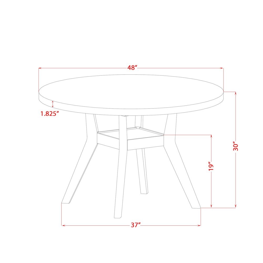 5-Piece Dining Set In Light Beige Color