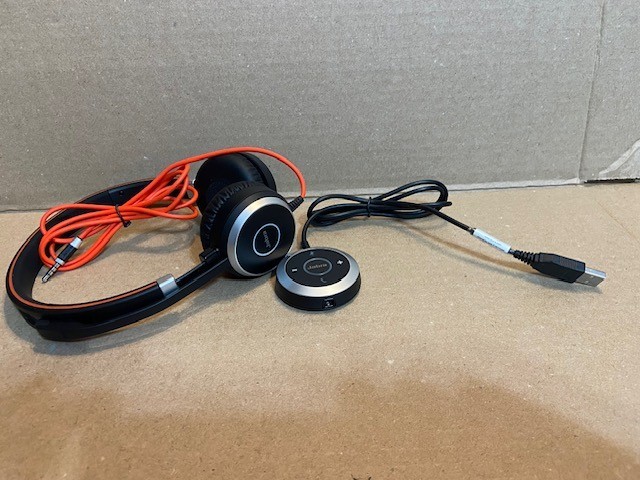 Jabra Evolve ENC010 On-Ear Headset with inline controller -Used