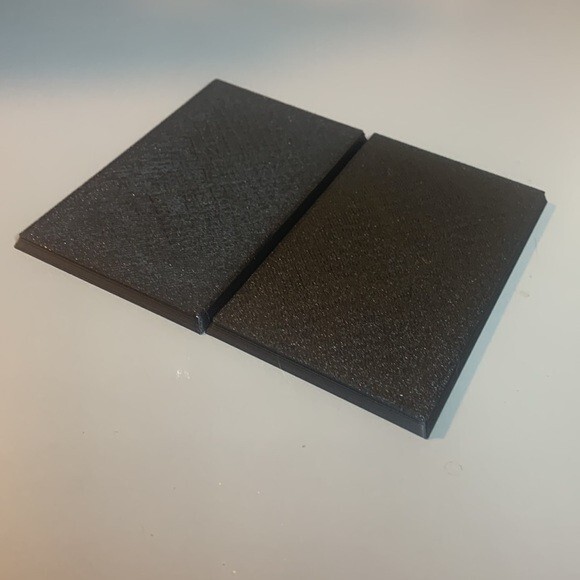 Pack of 2 60mm x 100mm Rectangle Solid Top Warhammer Wargames Bases