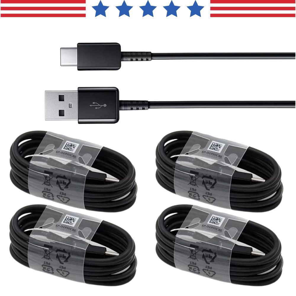 USB Type C Fast Charging Cable For Samsung Galaxy S9 S10 S20 S21 Plus Note 8 9
