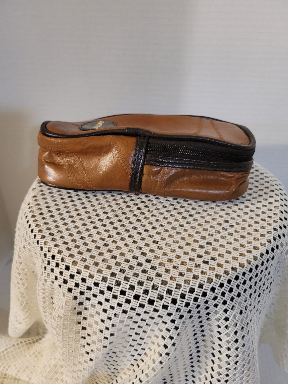 Vintage Brown Leather RUSTIC Brand Camera Soft Carrying Case 7.5"